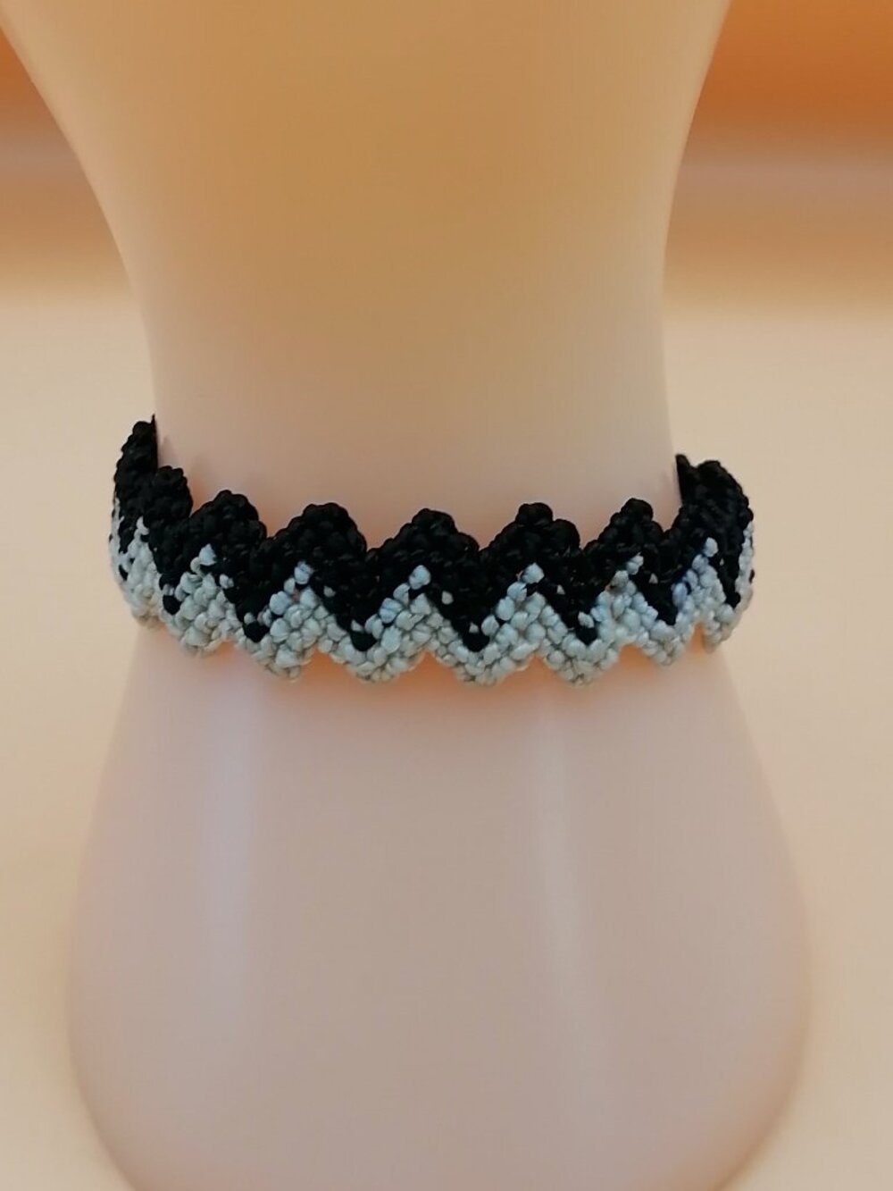 Woven Macrame Bracelet Zigzag Design Cusco Tradition
